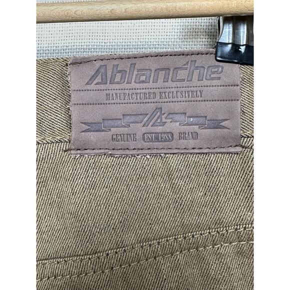 Ablanche New York Mens Brown Jeans 44x32 (31) 100% Cotton Casual Workwear - Picture 15 of 16